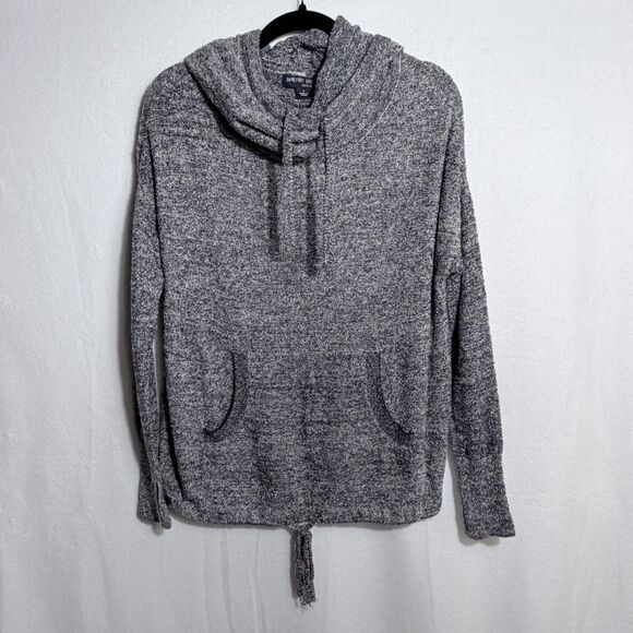 Barefoot Dreams Sweaters - Barefoot Dreams Cozychic Lite Knit Pebble Beach Gray Hooded Pullover Women's S